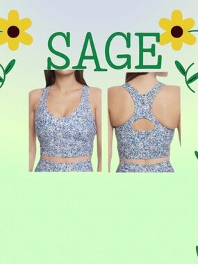 SAGE Collective floral Sports Bra WOMEN’S SIZE SMALL